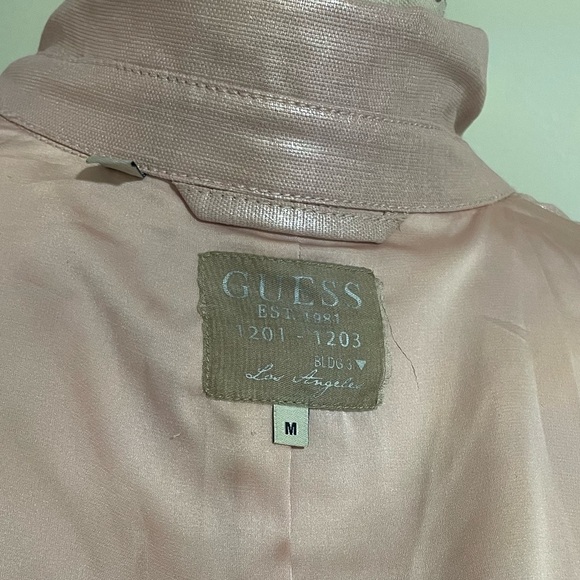 🍂 😍 Guess Moto Style - Vintage Shimmering Pink Jacket! - Picture 2 of 11